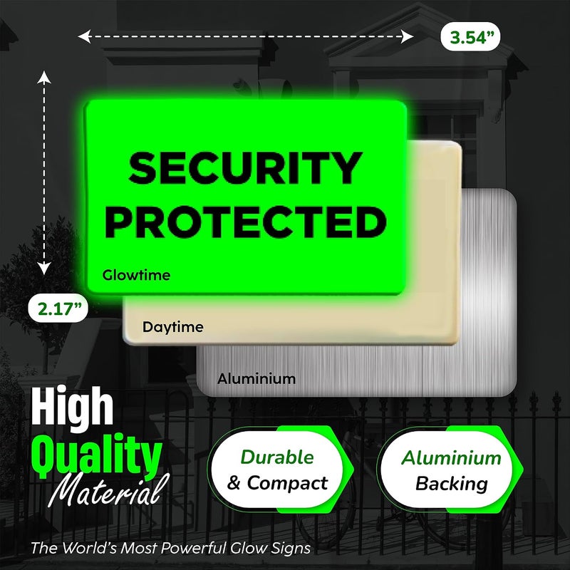 GLO-X Security Protected Sign - Glow In the Dark - Image 5