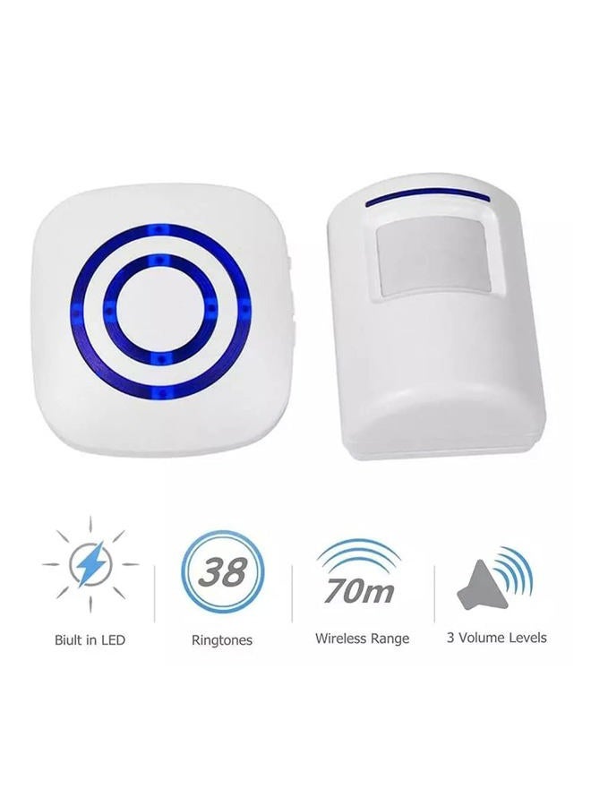 ENEGG Wireless Home Security Driveway Alarm, Entry Alert, Visitor Door Bell Chime with 1 Plug-in Receiver and 2 PIR Motion Sensor Detector Alert System, Quality Sound and LED, 38 Melodies - Image 3