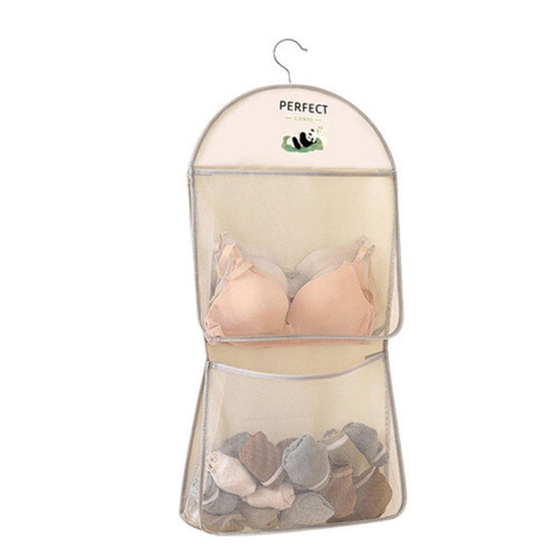 Socks storage solution, dormitory hanging mesh bag, wardrobe underwear hanging bag, door storage and organization bag - Image 3