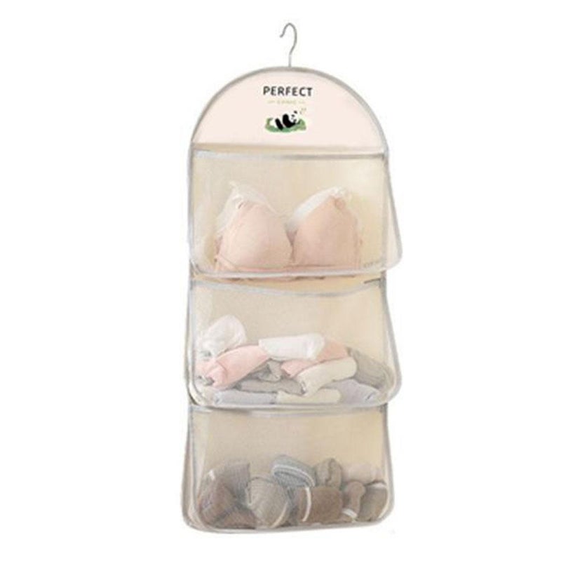 Socks storage solution, dormitory hanging mesh bag, wardrobe underwear hanging bag, door storage and organization bag - Image 4