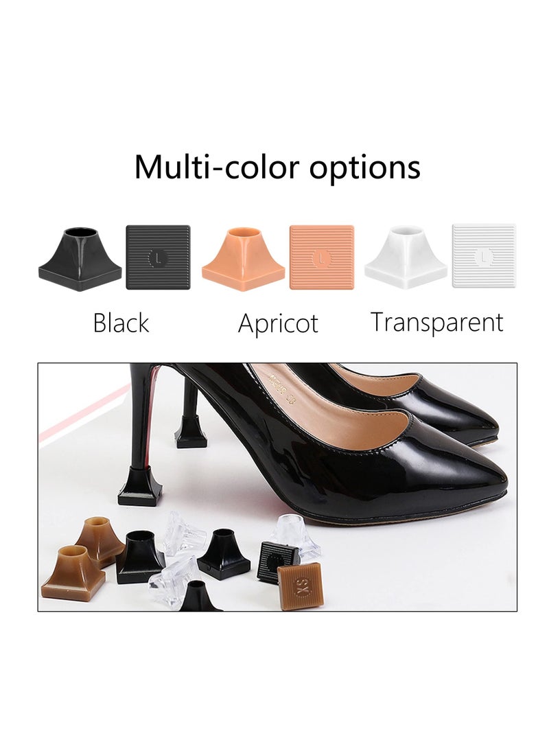 SOLARAE أغطية كعب واقية عالية الكعب، 10 أزواج من أغطية طرف الكعب 5 أحجام من موقّفات الكعب العالية، أغطية واقية للكعب للمشي على العشب والطين الناعم والحصى - Image 2