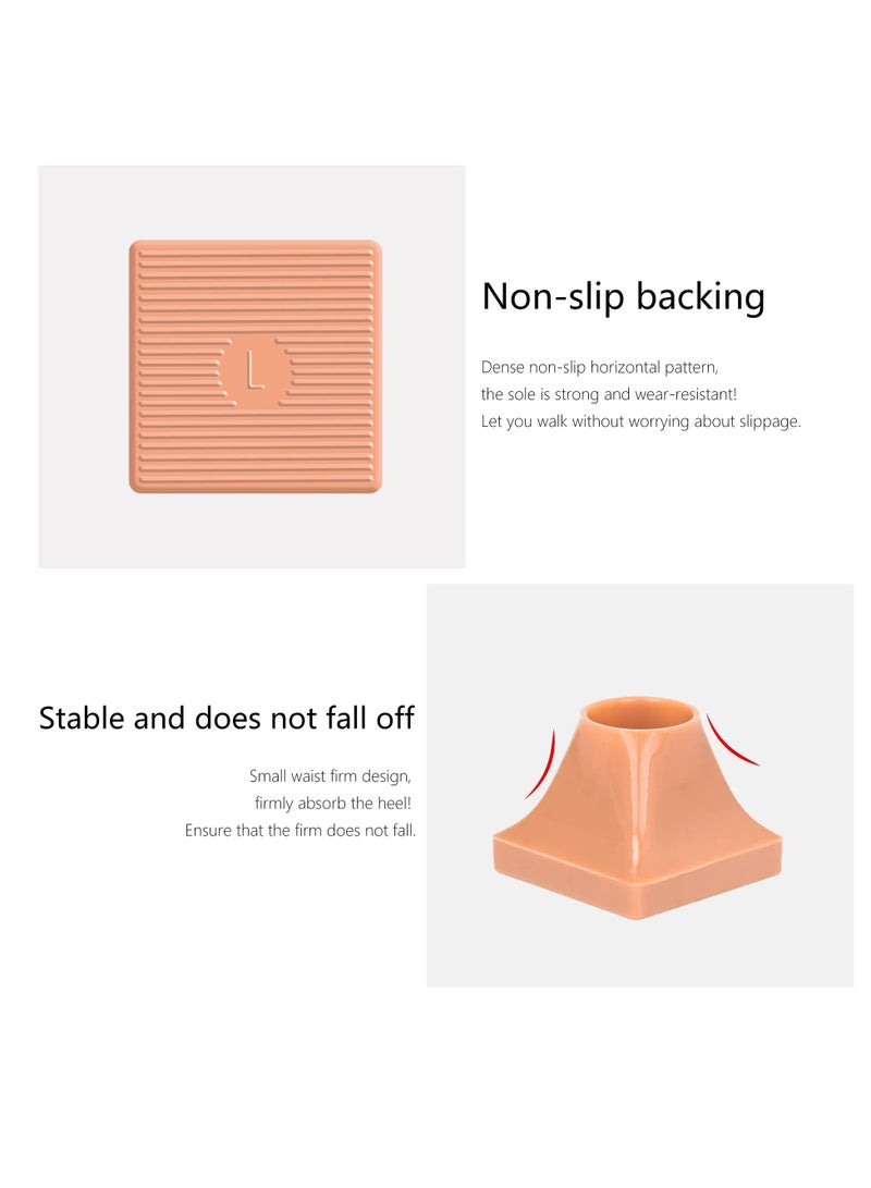 SOLARAE أغطية كعب واقية عالية الكعب، 10 أزواج من أغطية طرف الكعب 5 أحجام من موقّفات الكعب العالية، أغطية واقية للكعب للمشي على العشب والطين الناعم والحصى - Image 3