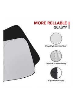 ECVV ECVV Windshield Sunshade Fit for Tesla Model 3 Model Y Front Car Window Sun Shade Cover, Foldable Sun Visor Protector Blocking UV Rays Heat, Panda Eyes Design for Tesla Accessories  - Image 5
