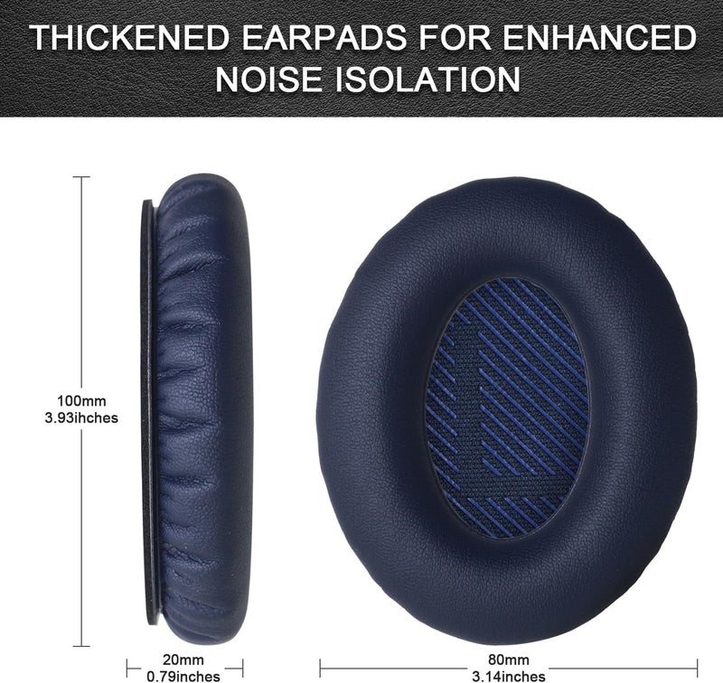 Niukeke Replacement Ear Pads for Bose QuietComfort 35/Quiet Comfort 35 II (qc 35/QC35 ii), Headphone Ear Covers, High Density Memory Cotton, Soft Leather, Adaptive Noise Isolation Headphones Pads Cushions - Image 4