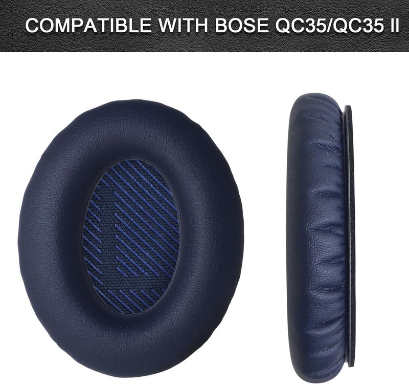 Niukeke Replacement Ear Pads for Bose QuietComfort 35/Quiet Comfort 35 II (qc 35/QC35 ii), Headphone Ear Covers, High Density Memory Cotton, Soft Leather, Adaptive Noise Isolation Headphones Pads Cushions - Image 2