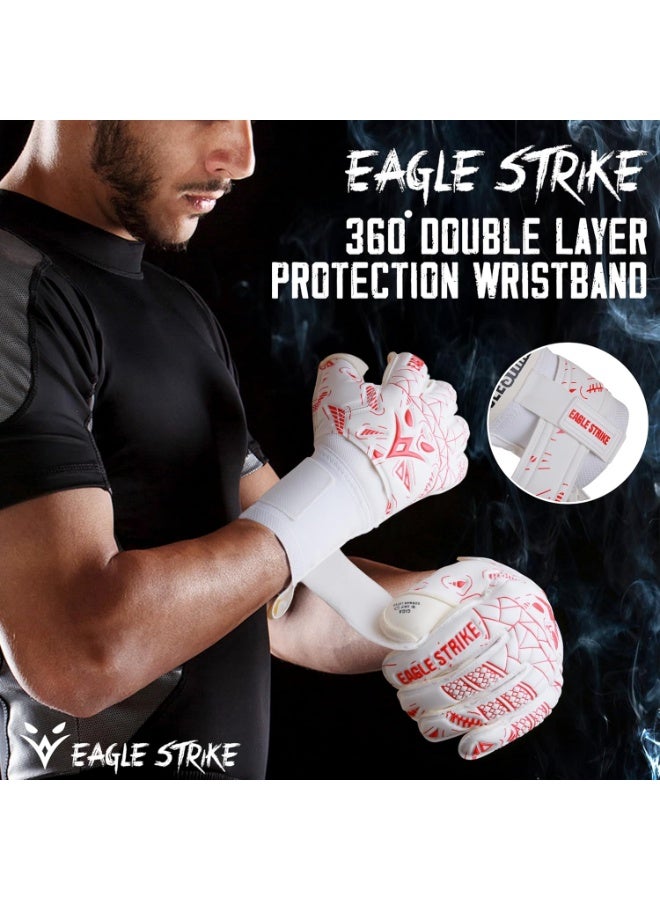 Eagle Strike Soccer Goalie Gloves - Fingers Protection, Sizes 5 to 11, 4mm German Giga Latex Pro-Level Gloves - Image 4