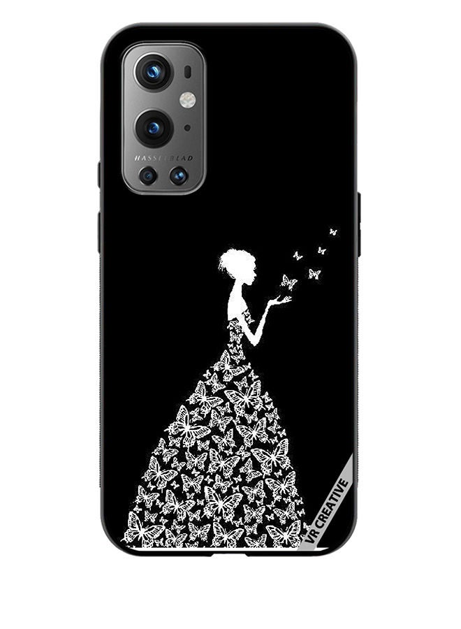 VR CREATIVE Protective Case Cover For OnePlus 9 Pro Girl In Butterfly Dress Design Multicolour - Image 1