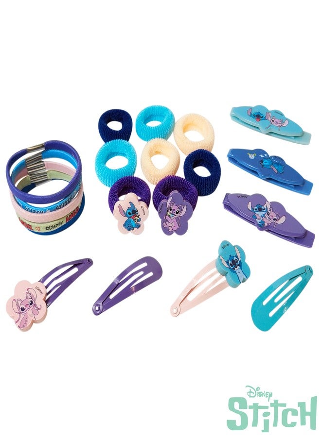 Luv Her مجموعة إكسسوارات شعر ليو ولستيتش للبنات من لوف هير - 20 قطعة ستش - تشمل 3 دبابيس، 4 مشابك، 5 أربطة، 8 بونيهات تيري - للاستخدام اليومي، المناسبات الخاصة، للأعمار 3 سنوات فما فوق - Image 5