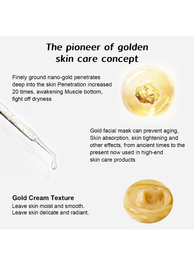 أوهو قناع التقشير الذهبي بنسبة 98.4٪ ، قناع التقشير برقائق الذهب ، قناع الوجه المضاد للتجاعيد ، قناع الوجه الذهبي عيار 24 قيراطا ، قناع المسيل للدموع بورق الذهب لترطيب البشرة وتنظيفها بعمق (80 جم) - Image 5