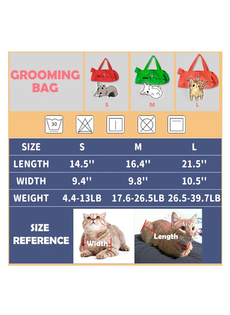 KASTWAVE - Restraint Bag for Claw Care Nail Trimming Anti-Scratching Grooming Bag for Cats Medical Examination(Blue-M) - Image 1