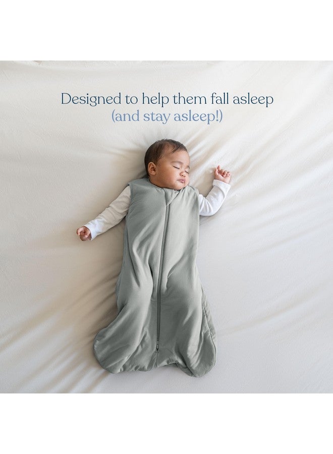 هالو بطانية هالو سليب ساك فائقة النعومة وقابلة للارتداء، مصنوعة من الفيسكوز والخيزران، كيس نوم للأطفال، 1.5 توغ، من 0 إلى 6 أشهر، صغيرة، لون رمادي هادئ - Image 2