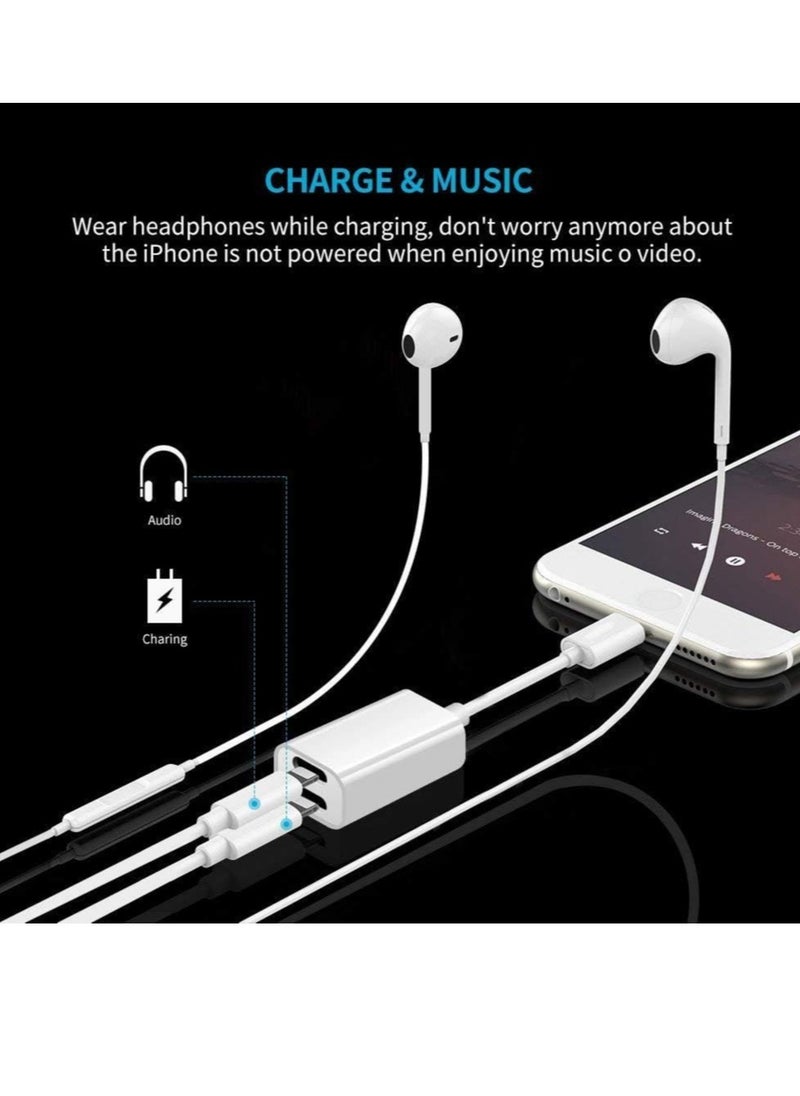 ELTRAZONE - Dual Lightning adapter & Splitter, Headphone audio & Charge adapter Compatible with iPhone 7/7 Plus, iPhone 8/8 Plus, - Image 1
