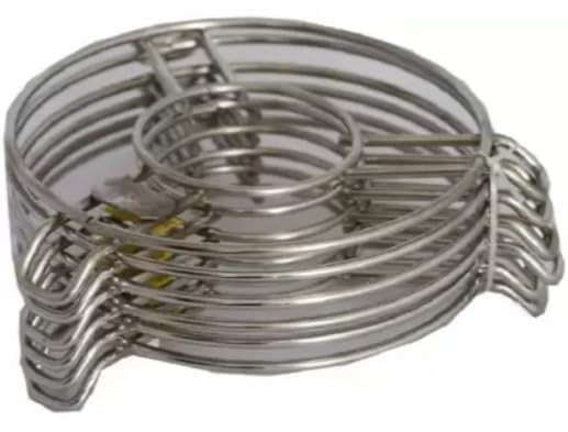 EASELIVING EaseLiving Set of 6 Stainless Steel Heat-Resistant Hot Pot Stands - Durable Trivets for Kitchen Countertops, Round Table Rings for Protecting Surfaces from Hot Utensils - Image 1