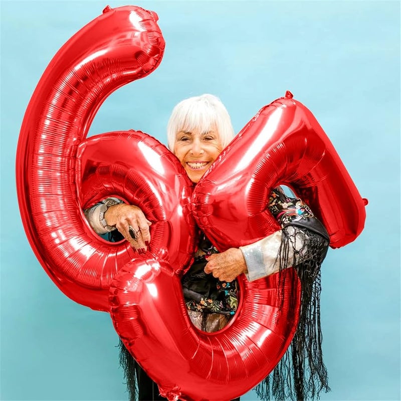 21st Birthday Balloons for Her Red, 40 Inch Giant Red Foil Number 21 Balloons with Red Confetti Balloons Kit, Digit 2 & 1 Helium Balloons for Boys Girls Women 12th 21st Anniversary Party Decorations - Image 4