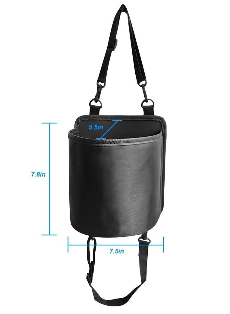 SYOSI Car Storage Bag Car Seat Back Hanging Organizer Bag Large PU Leather Multifunctional Hanging Storage Pocket for Drink Water Bottle Baby Stuff Auto Interior Hanging Placement Bag Storage Organizer  - Image 5