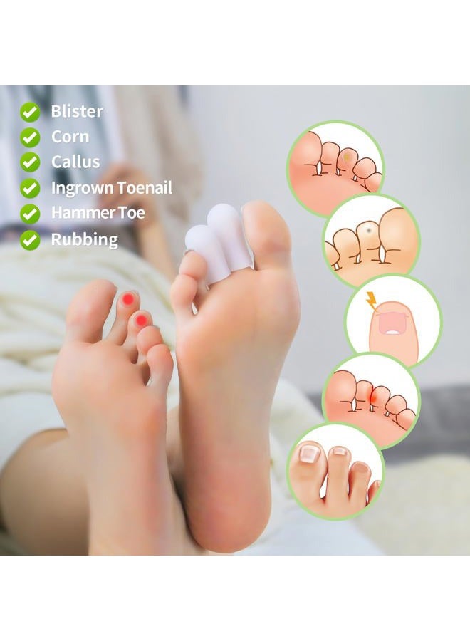 Niupiour Gel Toe Protectors, 14 Packs of Silicone Toe Covers for Men and Women, Toe Caps Sleeves Protect Toe and Relieve Toe Pain from Corns, Blisters, Hammer Toe, Missing Toenail and Broken Toe - Image 4