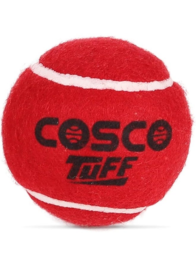 Cosco TUFF Cricket Tennis Ball - Heavyweight, Red - Image 1
