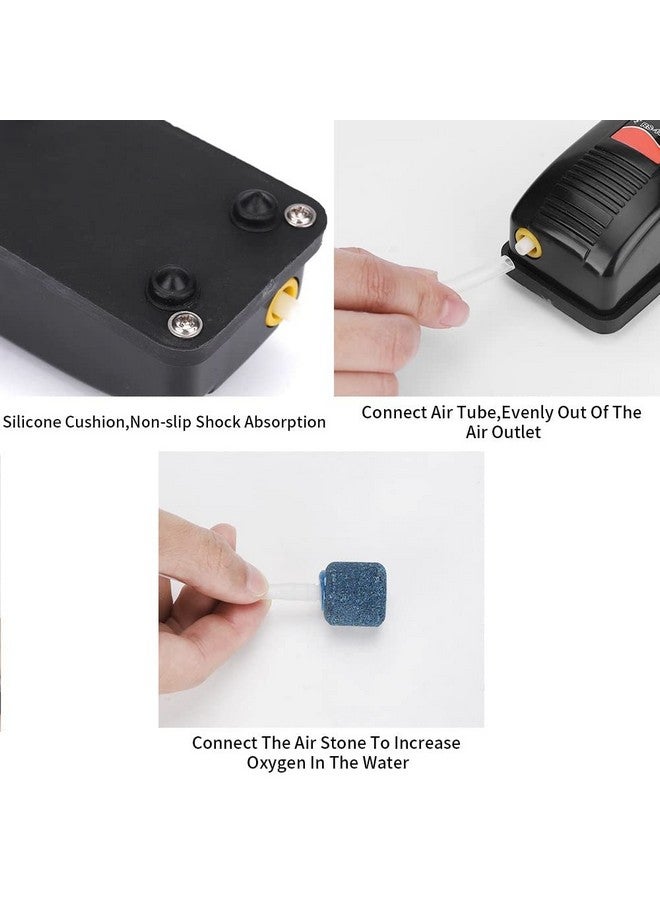 VAYINATO RS-180 Aquarium Super Silent Oxygen Air Pump with 2 Meter Tube,1 Air Stone, 1 Check Valve - Image 2