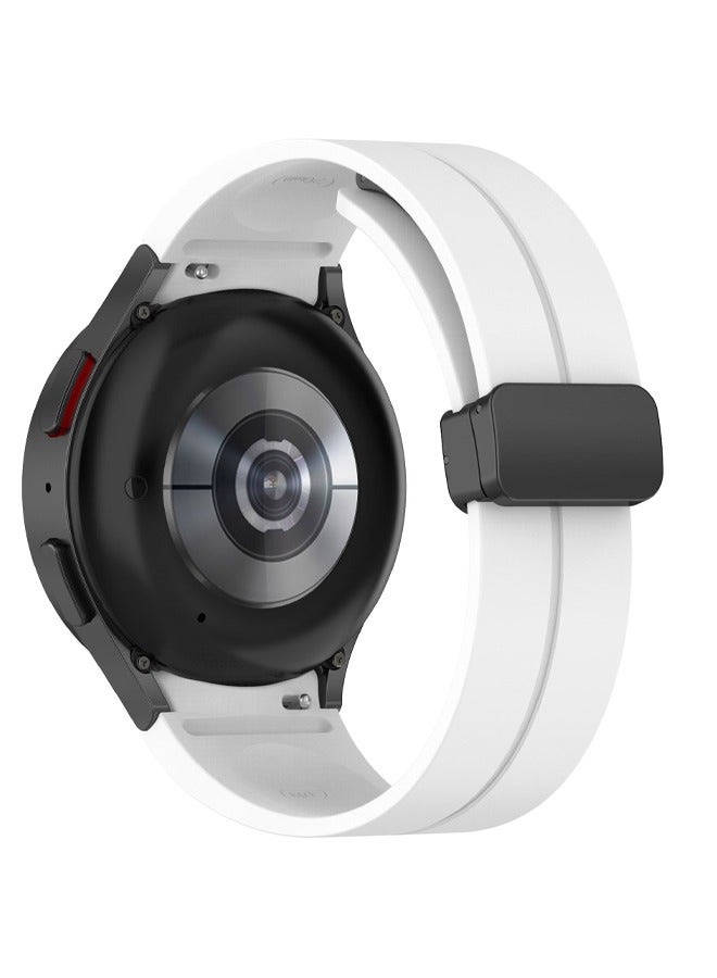 For SamsungGalaxy Watch6 Classic43mm47mm Galaxy Watch6 40mm44mm Galaxy Watch5 Pro 45mmGalaxy Watch5 44mm40mm Galaxy Watch4Galaxy Watch4 Classic Folding Magnetic Buckle Silicone Strap - Image 2