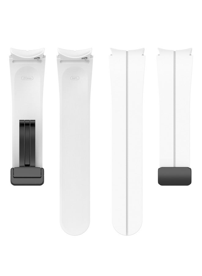 For SamsungGalaxy Watch6 Classic43mm47mm Galaxy Watch6 40mm44mm Galaxy Watch5 Pro 45mmGalaxy Watch5 44mm40mm Galaxy Watch4Galaxy Watch4 Classic Folding Magnetic Buckle Silicone Strap - Image 4