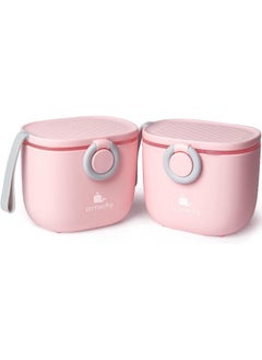 Termichy Termichy Baby Formula Dispenser, Portable Milk Powder Dispenser Container with Carry Handle and Scoop for Travel Outdoor Activities with Baby Infant, 8.8OZ, 0.55LB, 250g (Pink-2pack)  - Image 1
