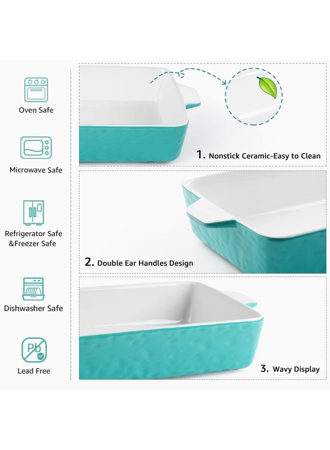 Krokori Baking Dishes, Rectangular Bakeware Set Ceramic Baking Pan Lasagna Pans for Cooking, Kitchen, Cake Dinner, Banquet and Daily Use, 13 x 9 Inches - Image 3