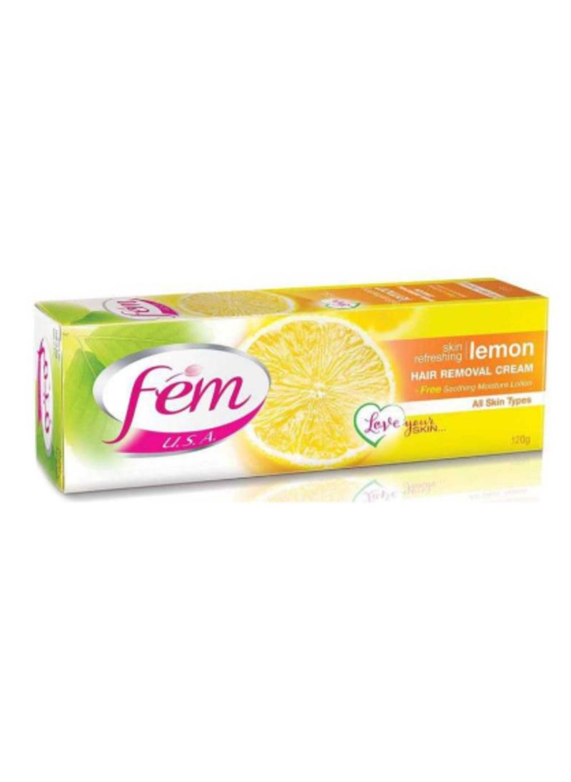 fem Lemon Scented Hair Removal Cream, 120 grams 