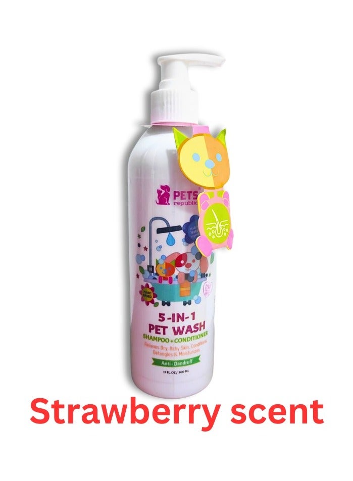 Pets Republic Anti Dandruff Shampoo 5 in 1 Strawberry 500 ml