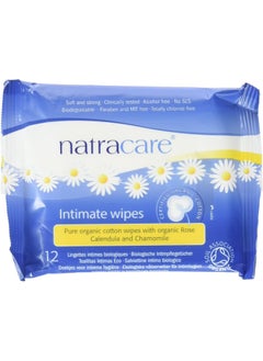 NATRACARE Natracare Organic Intimate Cotton Wipe - 12 Pack Value Size (144 Wipes Total) 12 Count 