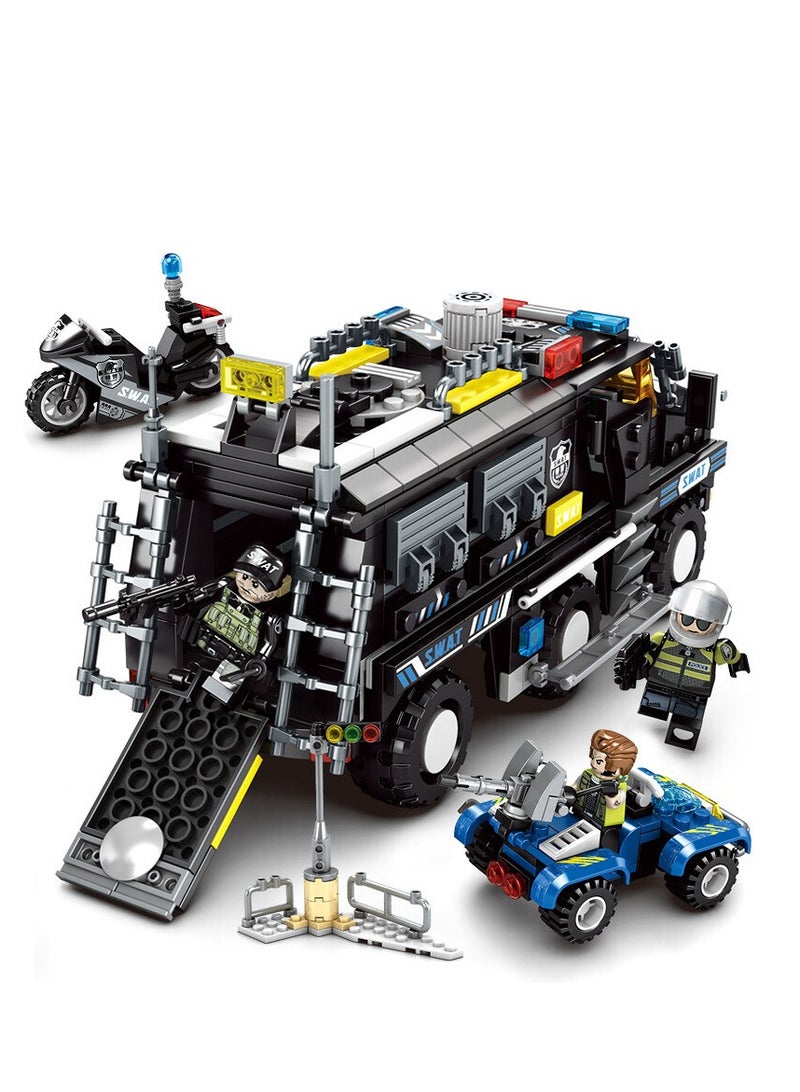 Sembo 102438 - Blackhawk SWAT series building blocks - 705 pcs - Black - Image 1