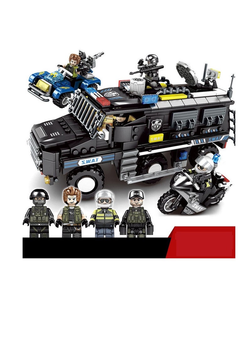 Sembo 102438 - Blackhawk SWAT series building blocks - 705 pcs - Black - Image 2