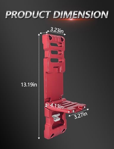 ADTOPI Door Step for Car Roof Access Folding Door Hinge Step Aluminum Alloy Foot Pedal Compatible with 2007-2023 Jeep Wrangler JK JKU JL JLU & Gladiator JT, with Bottle Opener(Red) - Image 2