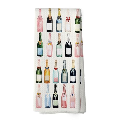 Mcehtle Bar Cart Accessories Kitchen Towels, Bar Cart Decor, Champagne Accessories Bathroom Decor, Hostess Gifts for Women, Cocktail Gift Bachelorettes Decorative Tea Dish Towels 16x24 Inch - Image 1