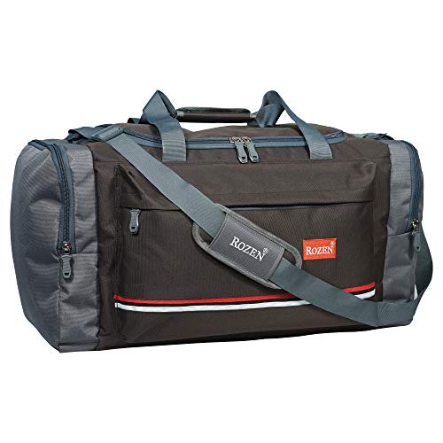 ROZEN Polyester 12 Cms Travel Duffle(ROZ-701_ BROWN) - Image 1