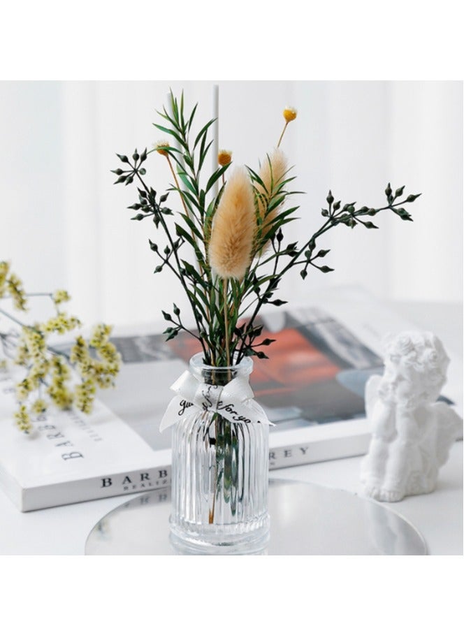 OASIS-TH Flower Reed Diffuser Set Scent Diffuser With Sticks Home Fragrance Flower Diffuser For Home Office Bathroom Shelf  Blue Sea Fragrans Scent 100ml 