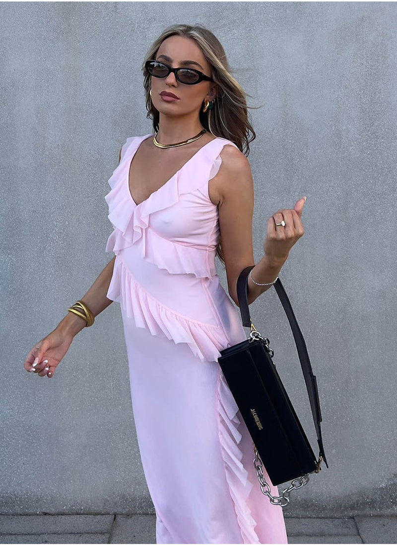 Ruffled Midi Dress