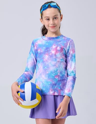 Liberty Pro Girls Two Piece Swimsuits Long Sleeve Rash Guard Set UPF 50 Bathing Suit with Swim Shorts for Toddler and Teens Set 2 78 Years - Image 3