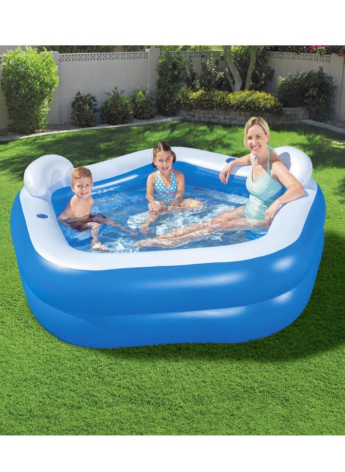 Swimming Pool for Kids and Adults Thickened Inflatable Swimming Kiddie Pool Outdoor Inflatable Pool for Family Backyard,Water Party  - Image 1