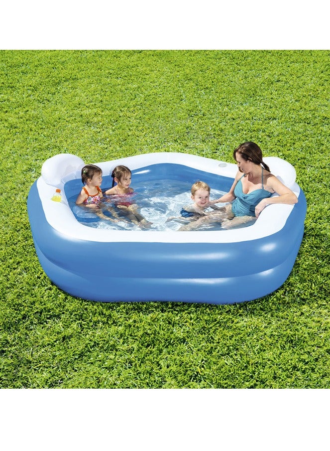 Swimming Pool for Kids and Adults Thickened Inflatable Swimming Kiddie Pool Outdoor Inflatable Pool for Family Backyard,Water Party  - Image 2