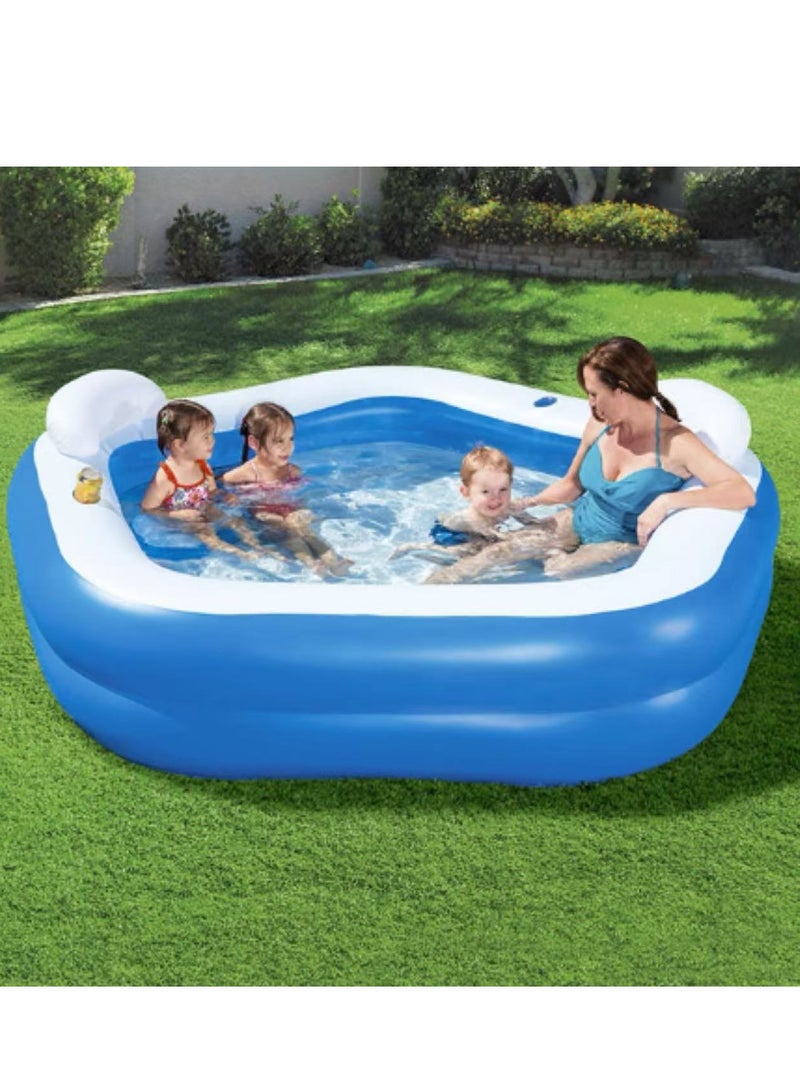 Swimming Pool for Kids and Adults Thickened Inflatable Swimming Kiddie Pool Outdoor Inflatable Pool for Family Backyard,Water Party  - Image 3