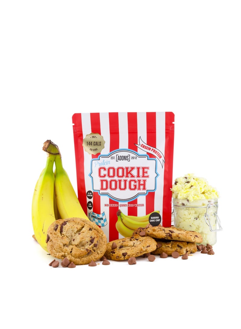 ADONIS Protein Cookie Dough Casein Protein Banana Choc Chip 400g (10 Servings) - Image 3