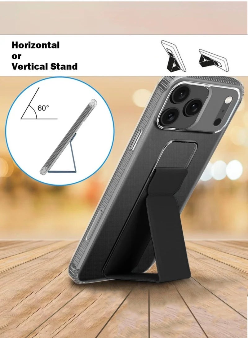 ARMOR Case Cover For Apple iPhone 17 Pro Max With Magnetic Hand Grip 3 in 1 Clear / Black - Image 2