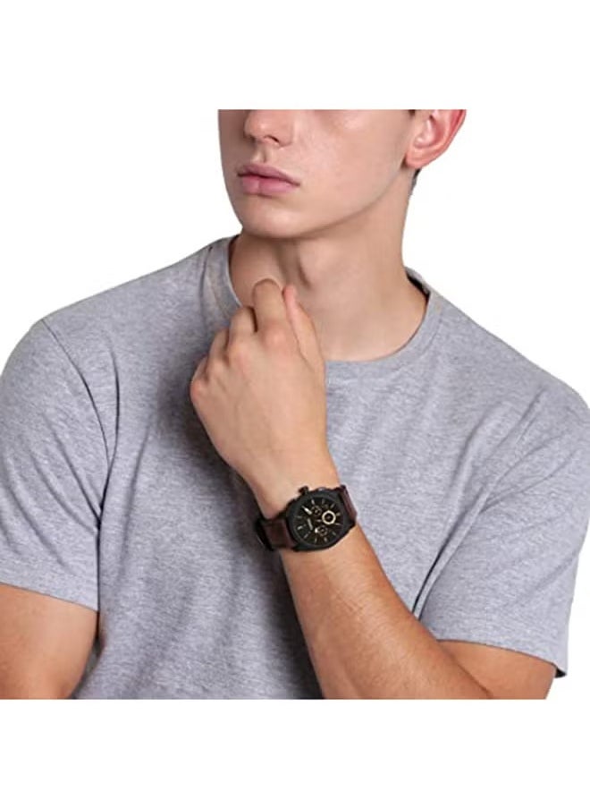 FOSSIL Men's Water Resistant Analog Watch FS4656 - 42 mm - Brown  - Image 4