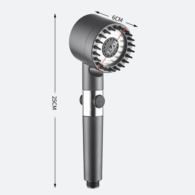 XIBO Handheld Shower Black Filtered Water High Pressure 3 Gear Spray and Convenient Pause Switch for Ultimate Shower Experience - Image 3
