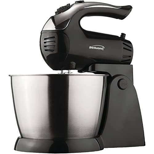 Brentwood SM-1153 Stand Mixer,5-Speed + Turbo,Black - Image 1