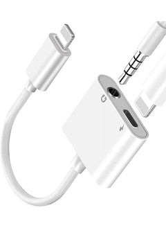For Iphone Headphones Adapter & Splitter 2 In 1 Dual Lightning Charger Cable Aux Audio Adapter Converter For Iphone 14 13 12 11