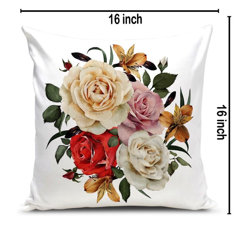 BMRGIFTS Soft Fabric Decorative Designer Printed Cushion Cover Decorations for Sofa Living Room 16 x 16 inch Set of 5 Multi (CC13) - Image 2