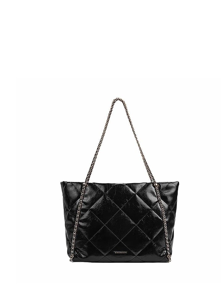 charles & Keith Women's Bag Winter New Arrival Large Capacity Chain Shoulder Bag - Image 1