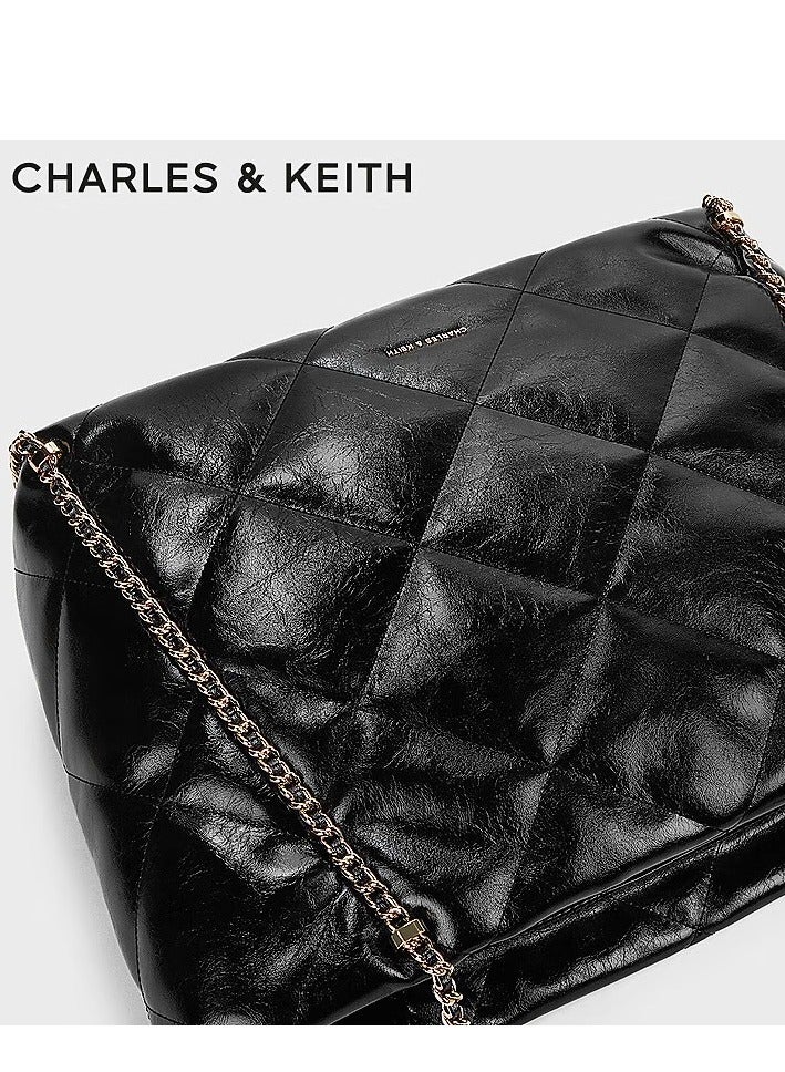 charles & Keith Women's Bag Winter New Arrival Large Capacity Chain Shoulder Bag - Image 5