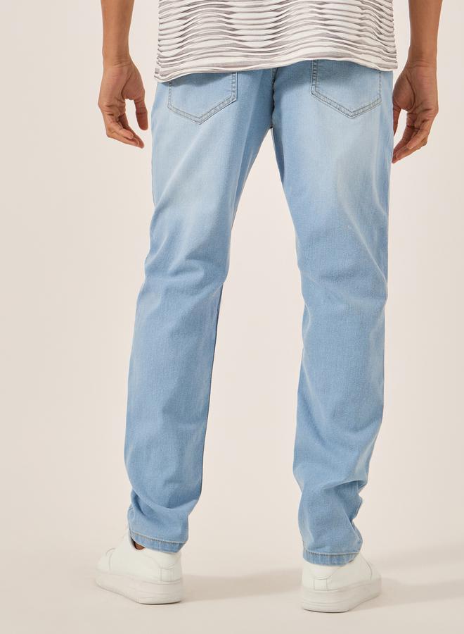 Styli Mid Rise Slim Fit Faded Jeans  - Image 4